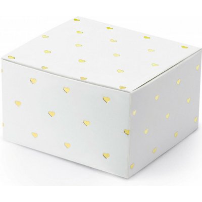 PartyDeco PartyDeco Krabičky na dárky- zlaté srdíčka 10 ks – Hledejceny.cz