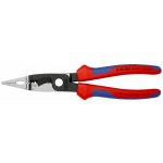 KNIPEX 13 82 200 Elektroinstalační kleště s vícekomponentními rukojeťmi atramentované na černo 200 mm – Sleviste.cz
