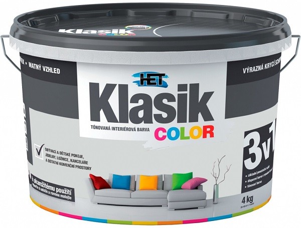 Het Klasik Color - KC 117 šedý platinový 1,5 kg