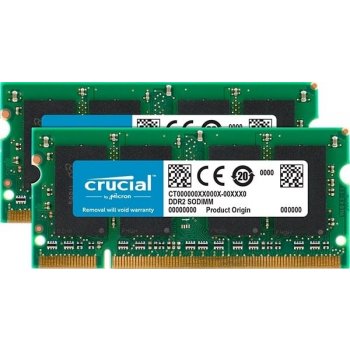 Crucial SODIMM DDR2 4GB KIT 800MHz CL6 CT2KIT25664AC800