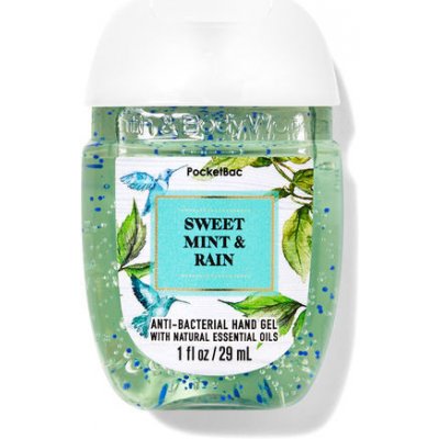 Bath & Body Works PocketBac antibakteriální gel na ruce Sweet Mint & Rain 29 ml