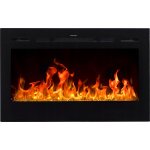 Aflamo Nástěnný krb s funkcí topení 750 W černý – Zboží Mobilmania