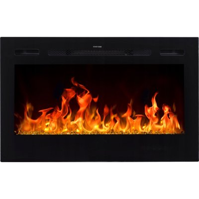 Aflamo Nástěnný krb s funkcí topení 750 W černý – Zboží Mobilmania