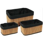 HOMESTYLING Sada košíků 3 ks bambus/len KO-KR9000090 – Zboží Dáma
