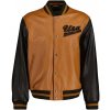 Pánská bunda Gant Gant Leather Varsity Jacket hnědá