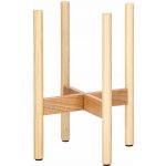 SPRINGOS Dřevěný stojan na květiny 35 cm SPRINGOS QAURTER KWD002-XG přírodní – Zboží Dáma