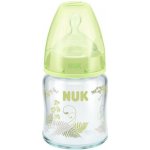 NUK First Choice + láhev skleněná silikon V1-S Bílá 120ml – Sleviste.cz