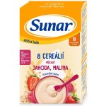Sunar mléčná kaše 8 cereálií jahoda malina 210 g – Zboží Dáma