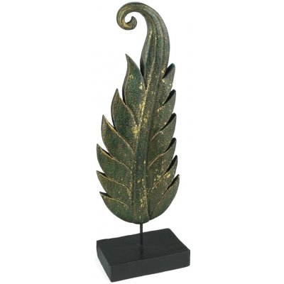 Dřevěná dekorace Twisted Leaf zelená levá - malá – Zboží Mobilmania