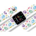 Mi-band.cz Apple watch řemínek Barevné pacičky Bílá, 38/40/41mm MIBANDCZX02858 – Zboží Mobilmania