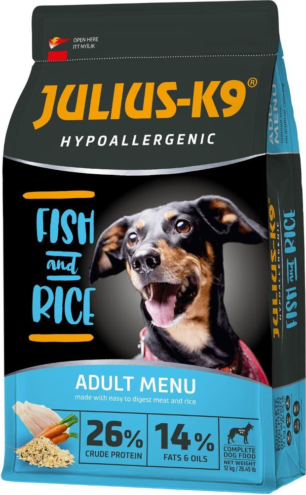 Julius K9 Adult Hypoallergenic RYBA A RÝŽE 12 kg