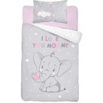 Detexpol povlečení Sloník růžové 100 x 135 cm 40 x 60 cm – Zboží Dáma