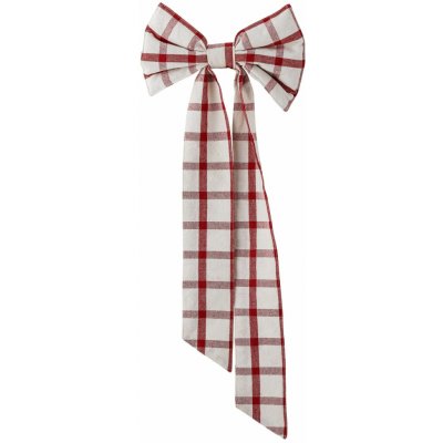 Bloomingville Dekorativní bavlněná mašle Ruby Checkered Red, červená barva, textil – Hledejceny.cz