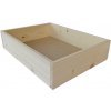 Úložný box Kareš Dřevěná bednička s úchyty 5021 střední 350 x 450 x 90 mm Lak bezbarvý