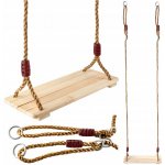 Iso Trade Dřevěná přírodní závěsná houpačka - 40 x 16 cm – Sleviste.cz