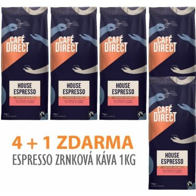 Cafédirect Espresso zrnková 5 x 1 kg – Hledejceny.cz