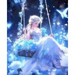 NORIMPEX Diamantové malování Elsa na houpačce 30 x 40 cm – Sleviste.cz