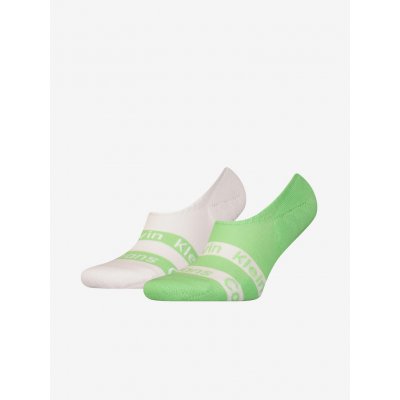 Calvin Klein Kotníkové ponožky 2-pack pánské zelená