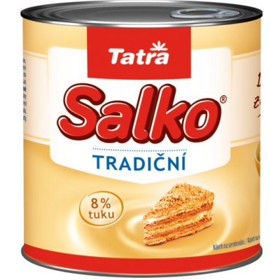 Tatra Salko Tradiční Kondenzované slazené mléko 8% 397 g – Sleviste.cz