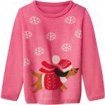 Lupilu vánoční svetr s LED efektem a zvukem růžová – Zboží Dáma