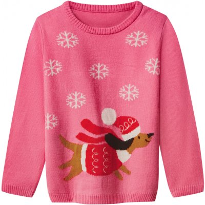 Lupilu vánoční svetr s LED efektem a zvukem růžová – Zboží Dáma