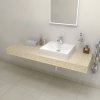 Umyvadlová deska Sapho TAILOR rockstone deska 150x50 cm, provedení límce C TR150C