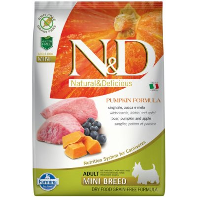 N&D Pumpkin Dog Adult Mini Grain Free Boar & Apple 0,8 kg