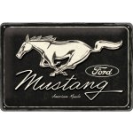 Nostalgic Art Plechová cedule Ford Mustang (Horse Logo Black) 20 cm x 30 cm – Zboží Mobilmania