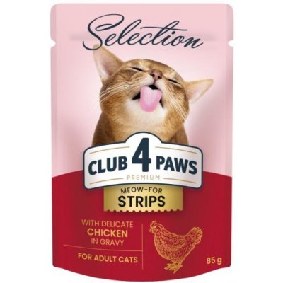 Club 4 Paws PREMIUM STRIPS WITH CHICKEN IN SAUCE 85 g – Zboží Mobilmania