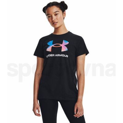 Under Armour UA Sportstyle Logo SS W 1356305-006 black – Zboží Mobilmania