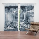 Sablio Závěs Černobílý vodopád: 2ks 140x250cm – Hledejceny.cz