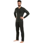 Nedeto NP007 pánské pyžamo dlouhé tm.šedé – Zboží Dáma