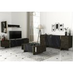 Kalune Design Veyron hnědá mramor zlatá – Zboží Dáma