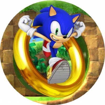 Jedlý tisk SONIC ● materiál: JEDLÝ PAPÍR Ⓜ️, ● velikost: průměr 12 cm ☝ – Hledejceny.cz