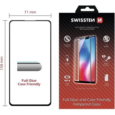 Swissten sklo full glue, color frame, case friendly Xiaomi Redmi note 9 pro lte 54501774 – Zboží Mobilmania