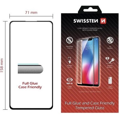 Swissten sklo full glue, color frame, case friendly Xiaomi Redmi note 9 pro lte 54501774 – Hledejceny.cz