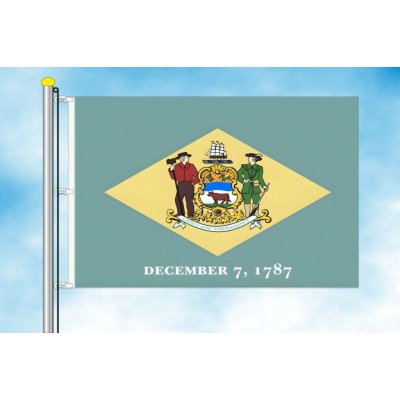 LIBEA, s.r.o. Delaware vlajka Rozměr: 60×90 cm, Uchycení: Karabiny na stožár – Hledejceny.cz