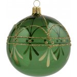 Bella Rose Skleněná vánoční ozdoba Baňka Zelená Lesk 3, zelená barva, sklo – Zbozi.Blesk.cz