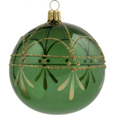 Bella Rose Skleněná vánoční ozdoba Baňka Zelená Lesk 3, zelená barva, sklo – Zbozi.Blesk.cz