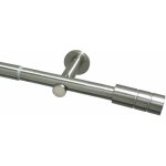 Gardinia Záclonová tyč Zylinder vzhled nerezové oceli 100 190 cm – Zboží Mobilmania