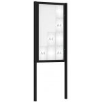 PROCITY Venkovní vitrína Classique, 12 x A4, včetně sloupků, černá | Zboží Auto