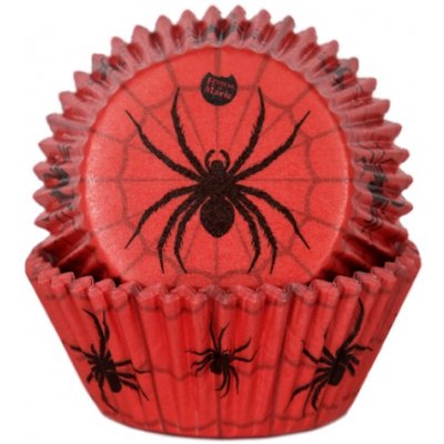 House of Marie Červené košíčky pavouk na cupcake 48ks 50x33mm – Hledejceny.cz