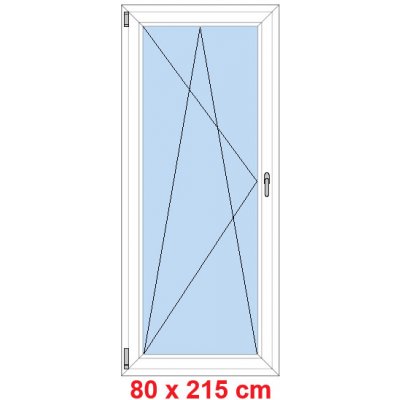Soft Balkonové dveře otevíravé a sklopné Winchester/Bílá levé 80 x 215 cm – Zboží Mobilmania