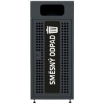 Alda venkovní odpadkový koš na tříděný odpad TITAN 180 l ocel,vnitřní nádoba, černá 814D – Sleviste.cz