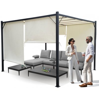 Tomido Zahradní pergola, terasový altán, 3x3x2 m s roletami, SP0836 J-SP0836 – Zbozi.Blesk.cz