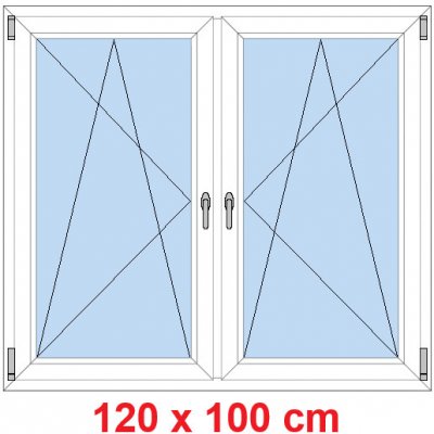 Soft Dvoukřídlé plastové okno 120x100 cm OS+OS se sloupkem – HobbyKompas.cz