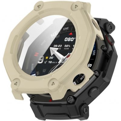 VSECHNONAMOBIL 124631 PC FULL COVER Plastový kryt se sklem pro Amazfit T-Rex 3 Pro 48mm slonová kost – Zboží Živě