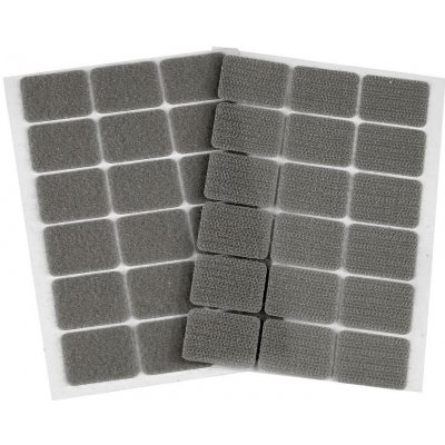 Stoklasa Suchý zip samolepicí obdélníčky 25x32 mm Balení: 1 karta, Varianta: 4 šedá 4 šedá – Hledejceny.cz