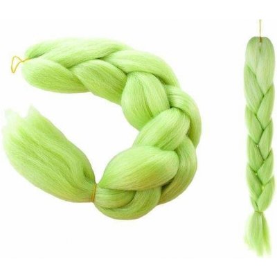 ISO Vlasy Kanelové syntetické Copánky ombre zelené – Sleviste.cz