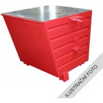 Happy End Výklopný kontejner TRV s víkem červená nosnost 2000 kg PLN 8823/CE – Zboží Mobilmania